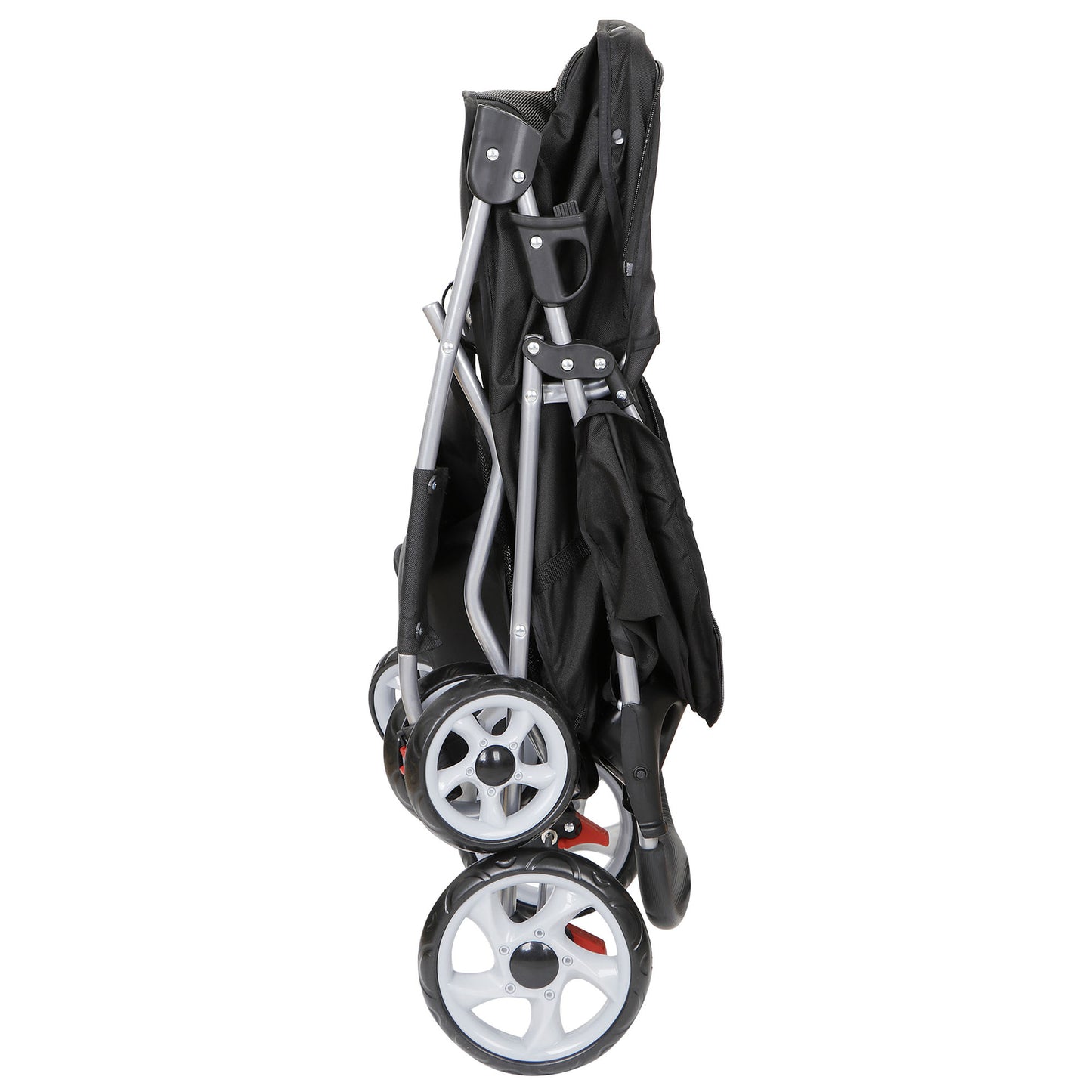 Premium Pet Stroller | Four-Wheel Comfort Carrier with Storage Basket for Dogs & Cats