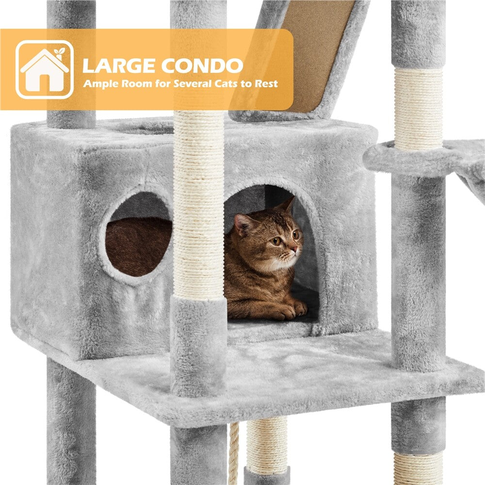 Luxury Multi-Level Cat Tree Tower | Large Condo & Scratching Post Activity Centre