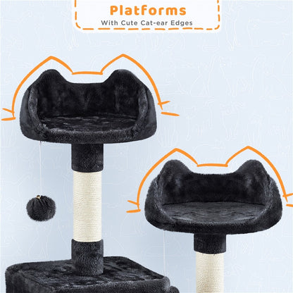 Luxury Multi-Level Cat Tree Tower | Large Condo & Scratching Post Activity Centre