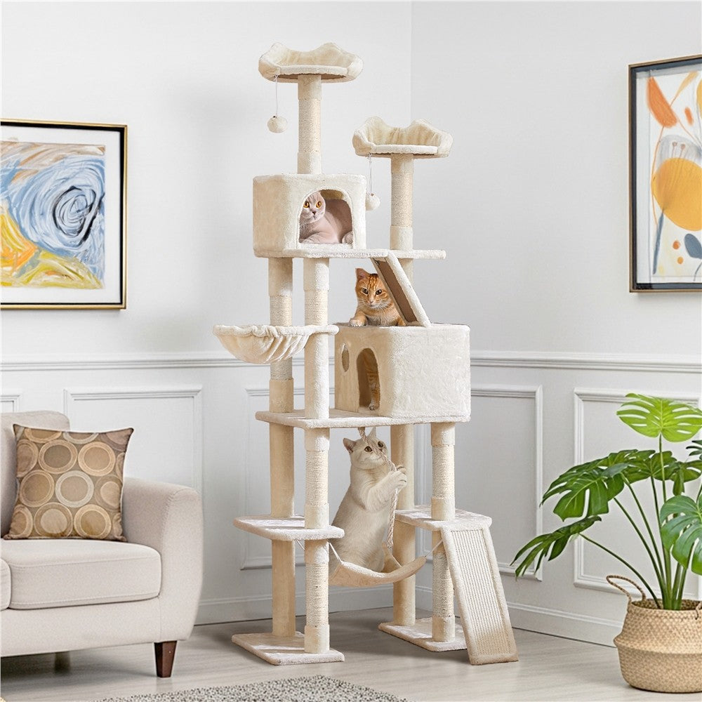 Luxury Multi-Level Cat Tree Tower | Large Condo & Scratching Post Activity Centre