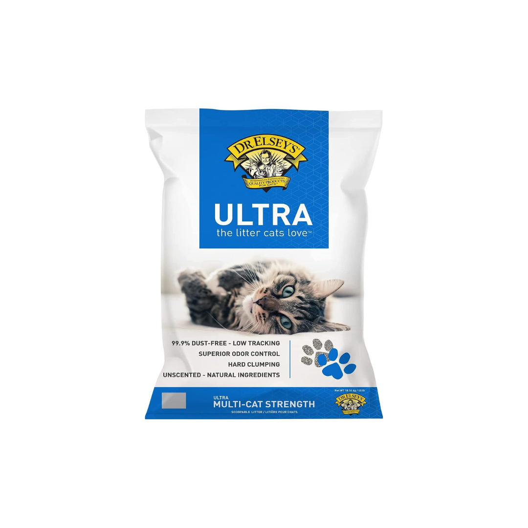 Premium Ultra Unscented Clumping Clay Cat Litter | Superior Odor Control & Easy Scoop | 40 lb Bag
