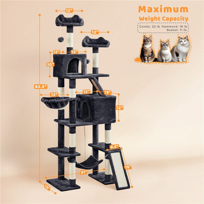 Luxury Multi-Level Cat Tree Tower | Large Condo & Scratching Post Activity Centre