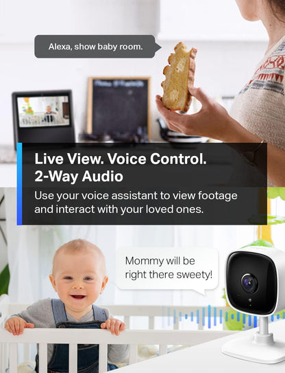 TP-Link Tapo C100 1080P Indoor Pet Camera | HD Night Vision, Motion Detection & 2-Way Audio | Pet & Home Monitoring