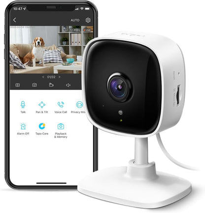 TP-Link Tapo C100 1080P Indoor Pet Camera | HD Night Vision, Motion Detection & 2-Way Audio | Pet & Home Monitoring