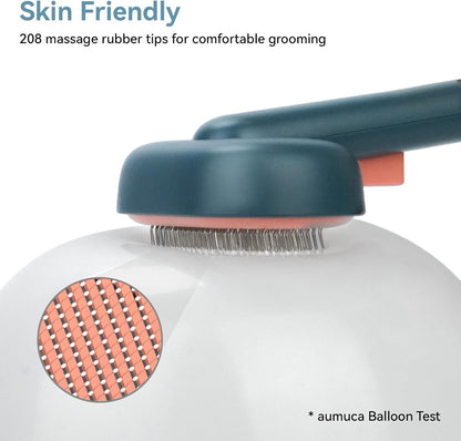Premium Self-Cleaning Slicker Brush | Skin-Friendly Deshedding Grooming Tool | For Long & Short-Haired Dogs & Cats