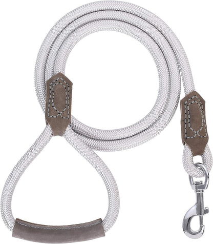 Luxury Leather Rope Dog Leash | Comfort Grip Walking Lead for Small, Medium & Large Dogs