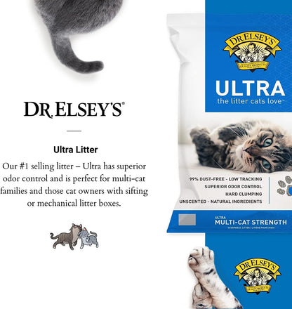 Premium Ultra Unscented Clumping Clay Cat Litter | Superior Odor Control & Easy Scoop | 40 lb Bag