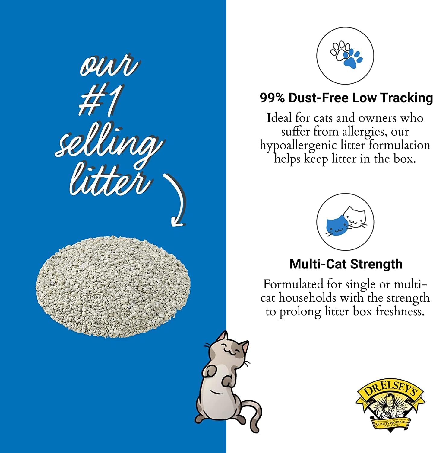 Premium Ultra Unscented Clumping Clay Cat Litter | Superior Odor Control & Easy Scoop | 40 lb Bag
