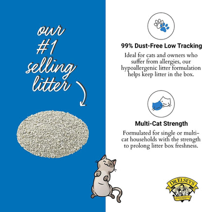 Premium Ultra Unscented Clumping Clay Cat Litter | Superior Odor Control & Easy Scoop | 40 lb Bag