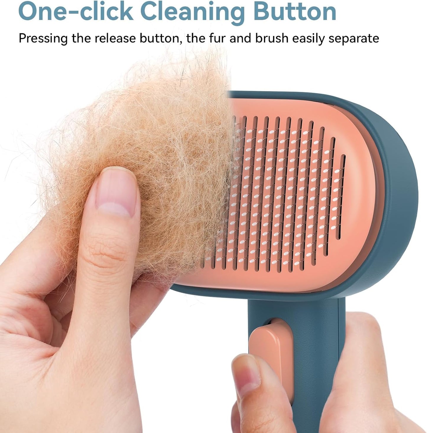 Premium Self-Cleaning Slicker Brush | Skin-Friendly Deshedding Grooming Tool | For Long & Short-Haired Dogs & Cats
