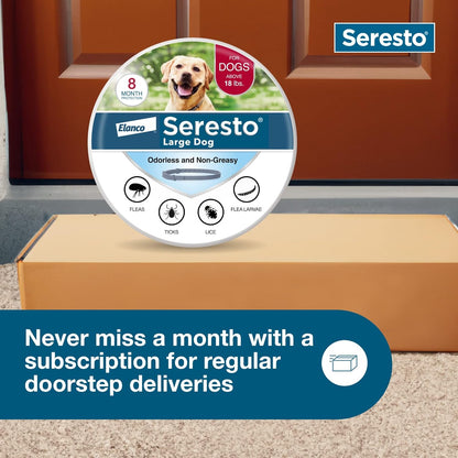 Seresto Flea & Tick Collar for Large Dogs | 8-Month Protection & Prevention | For Dogs Over 18 lbs