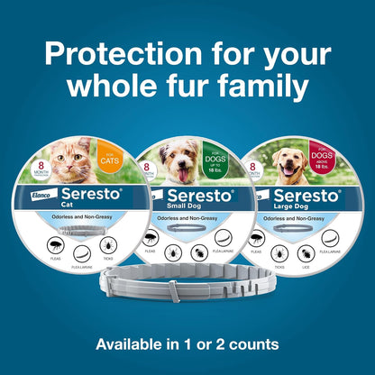 Seresto Flea & Tick Collar for Large Dogs | 8-Month Protection & Prevention | For Dogs Over 18 lbs