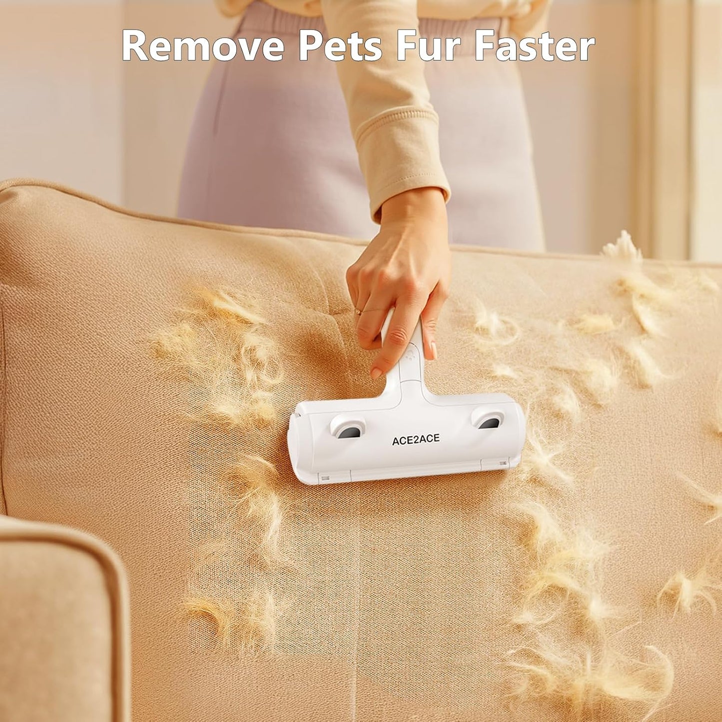 Premium Reusable Pet Hair Remover Roller | Self-Cleaning Lint & Fur Removal Tool | For Furniture, Couches, Carpets & Bedding