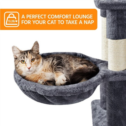 Luxury Multi-Level Cat Tree Tower | Large Condo & Scratching Post Activity Centre
