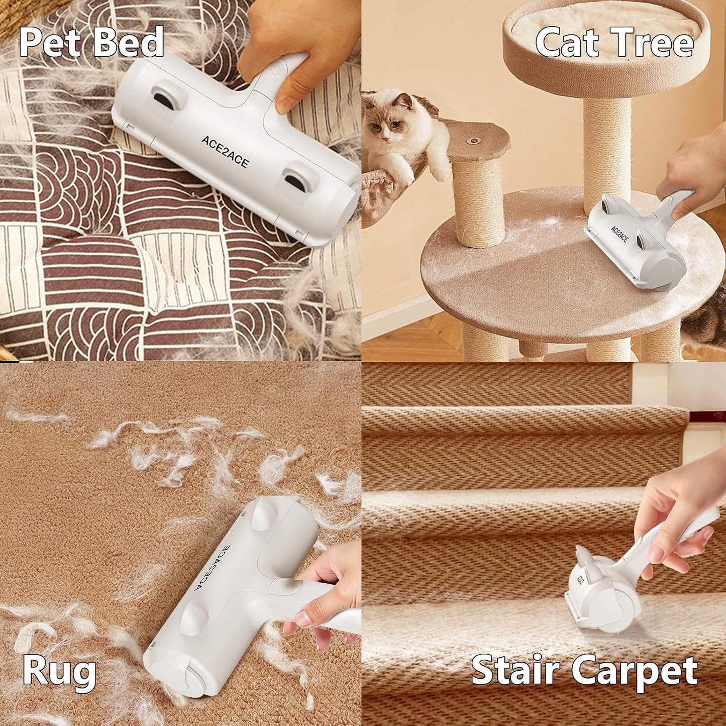 Premium Reusable Pet Hair Remover Roller | Self-Cleaning Lint & Fur Removal Tool | For Furniture, Couches, Carpets & Bedding