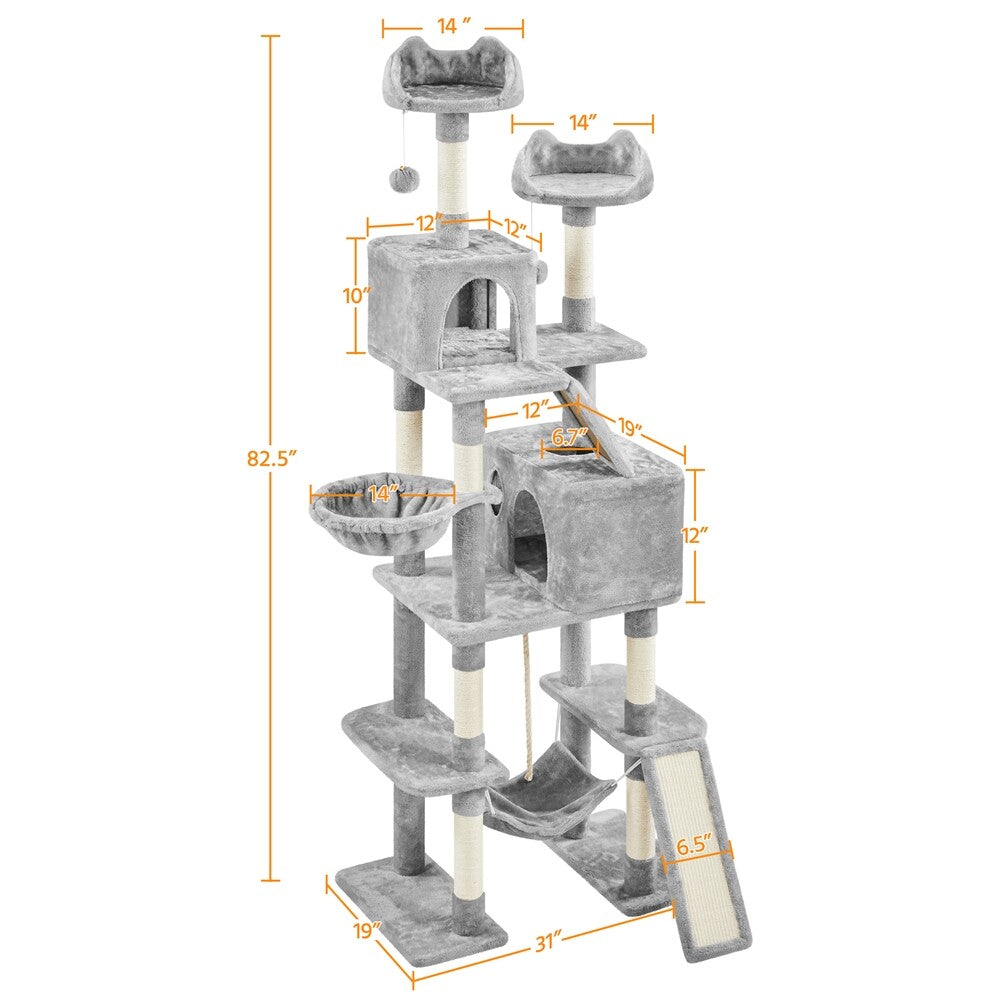 Luxury Multi-Level Cat Tree Tower | Large Condo & Scratching Post Activity Centre