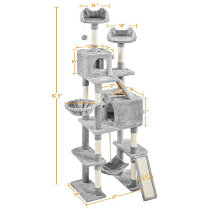 Luxury Multi-Level Cat Tree Tower | Large Condo & Scratching Post Activity Centre