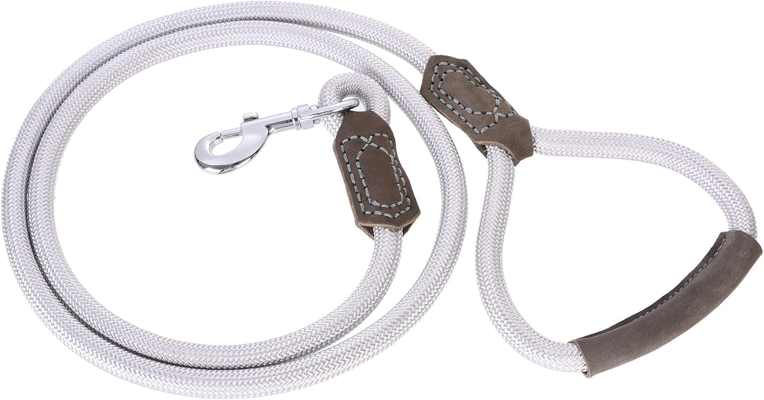 Luxury Leather Rope Dog Leash | Comfort Grip Walking Lead for Small, Medium & Large Dogs