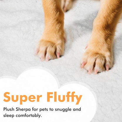 Luxury Sherpa Fleece Pet Blanket | Ultra-Soft, Washable & Furniture-Friendly | Cozy Comfort for Dogs & Cats