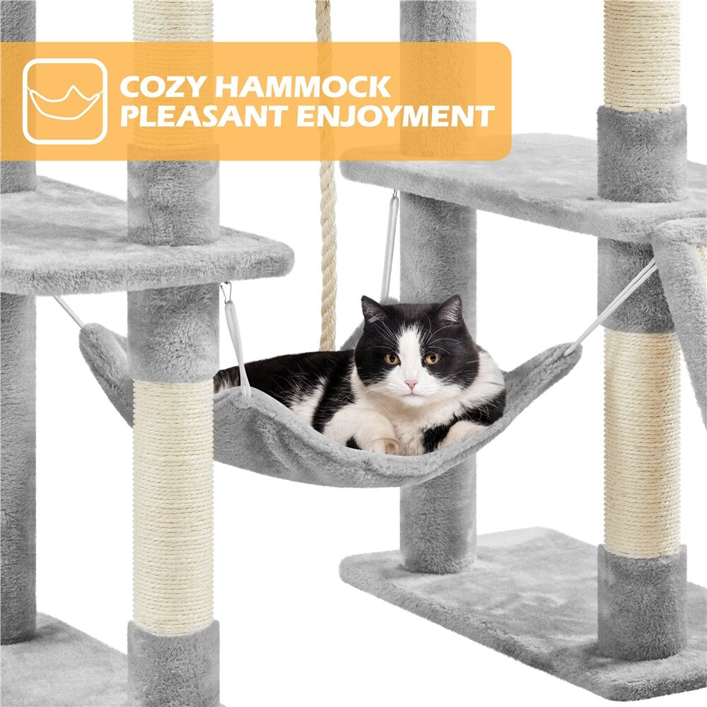 Luxury Multi-Level Cat Tree Tower | Large Condo & Scratching Post Activity Centre