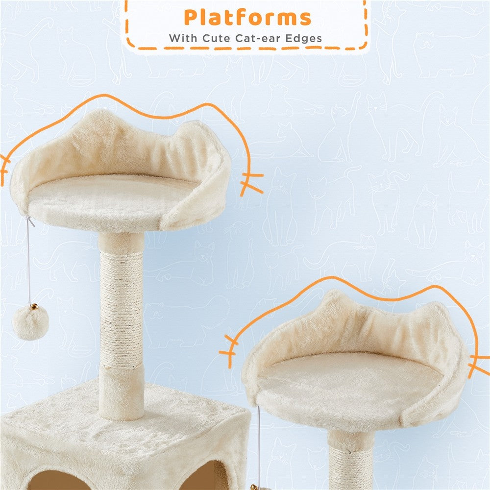 Luxury Multi-Level Cat Tree Tower | Large Condo & Scratching Post Activity Centre
