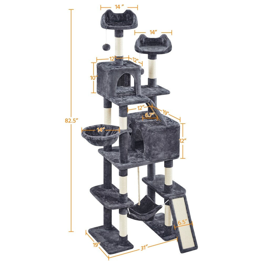 Luxury Multi-Level Cat Tree Tower | Large Condo & Scratching Post Activity Centre