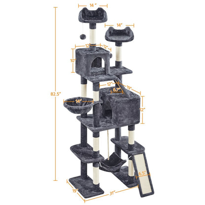 Luxury Multi-Level Cat Tree Tower | Large Condo & Scratching Post Activity Centre