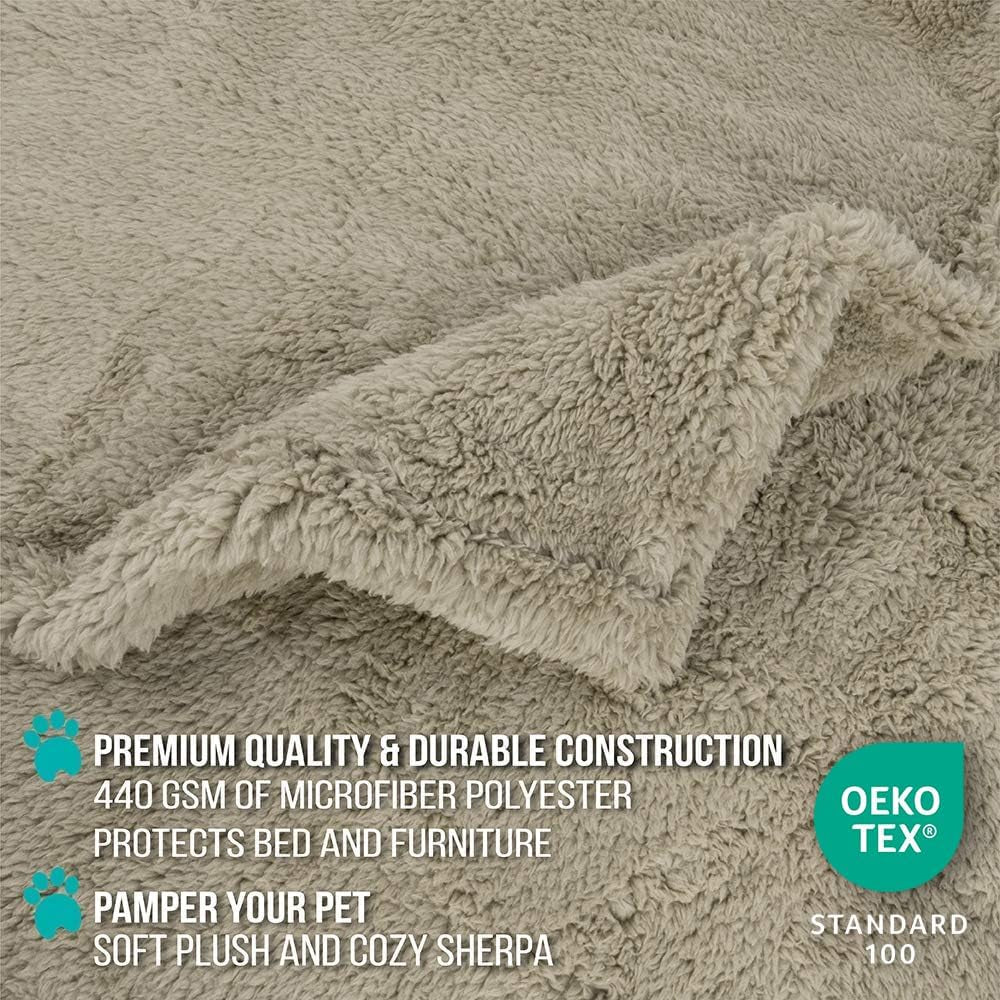 Luxury Waterproof Sherpa Pet Blanket | Reversible Comfort Throw for Dogs & Cats