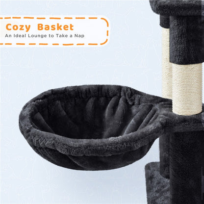 Luxury Multi-Level Cat Tree Tower | Large Condo & Scratching Post Activity Centre