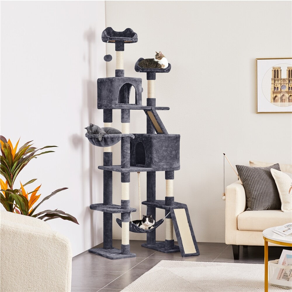 Luxury Multi-Level Cat Tree Tower | Large Condo & Scratching Post Activity Centre