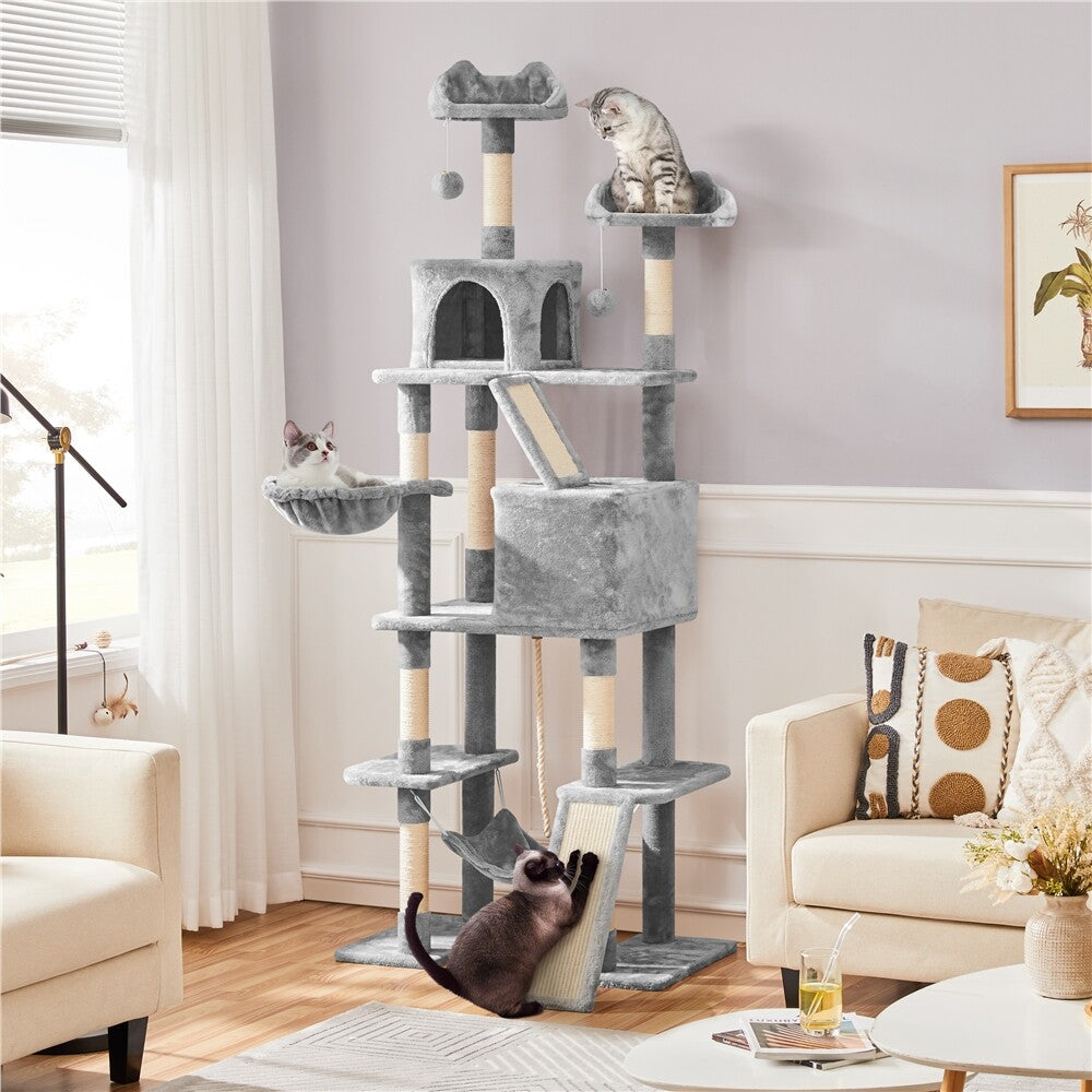 Luxury Multi-Level Cat Tree Tower | Large Condo & Scratching Post Activity Centre